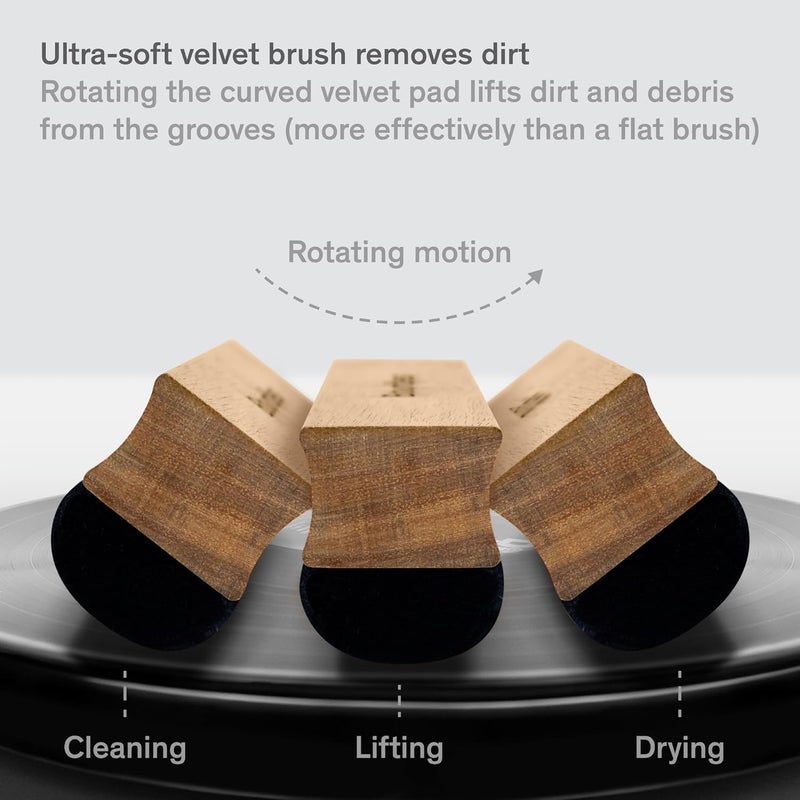 Boundless Audio Vinyl Record Cleaning Kit - 5-in-1 Vinyl Cleaning Kit Includes Velvet Record Brush, Stylus Cleaner, Cleaner Solution, Nylon Brush & Storage Bag - Image 4